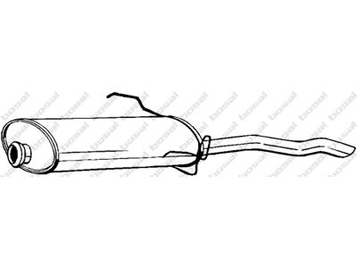 Rear Muffler, See accessories list for additionally required parts:  