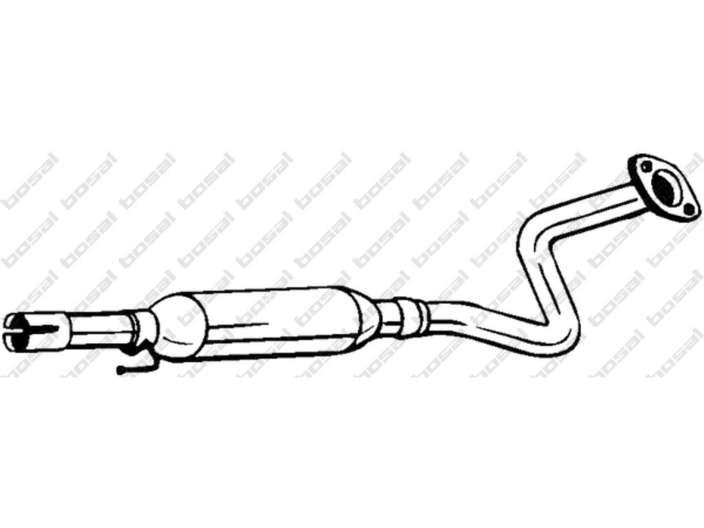 Centre Muffler, See accessories list for additionally required parts:  