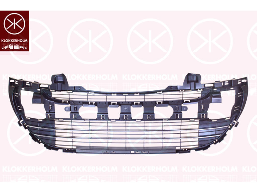 Radiator Grille, Front, chrome/black