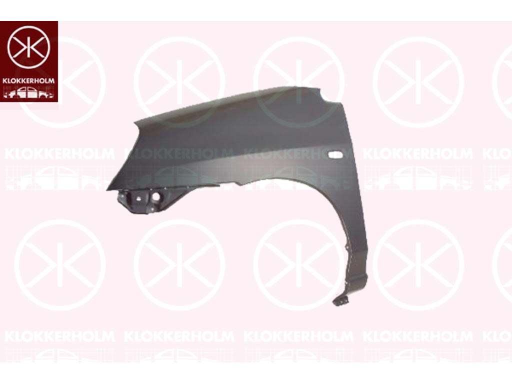 Wing, Right Front, without holes for trim/protective strip, with hole for direction indicator