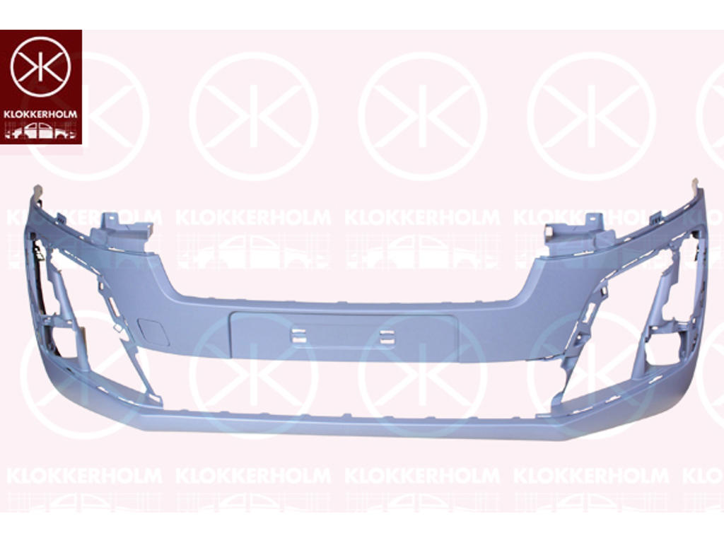 Bumper, w/primer, Front, with hole(s) for park distance control, Number of bores: 2