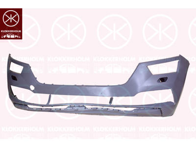 Bumper, Front, black, with hole(s) for washer nozzle