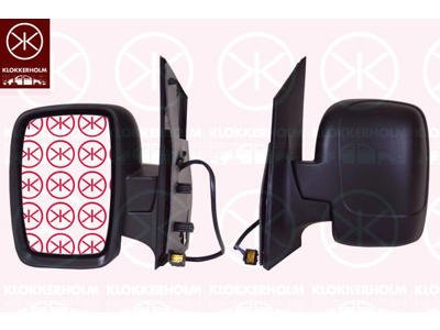 Exterior Mirror, Electronically foldable, Left, Heatable, Convex