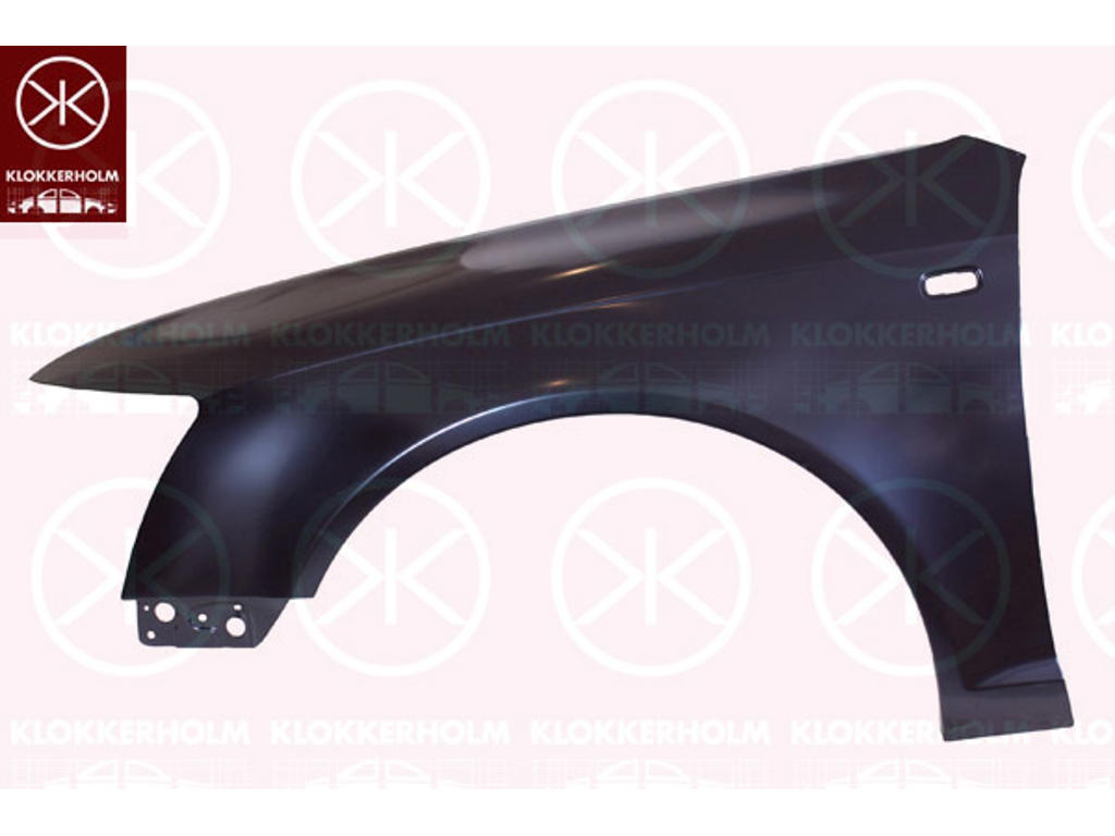 Wing, Aluminium, Right Front, with hole for direction indicator