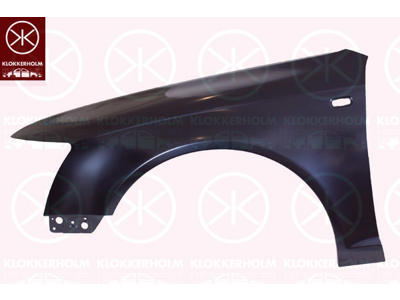 Spatbord, Aluminium, Rechts voor, Met gat voor knipperlampen