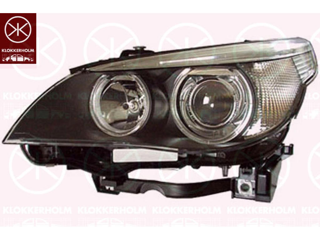 Huvudstrålkastare, Höger, Bi-Xenon, utan styrenhet för xenon, med stäämotor för lysviddsreglering, D2S/H7, med positionsljus (LED), Hella