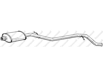 Centre Muffler, See accessories list for additionally required parts:  