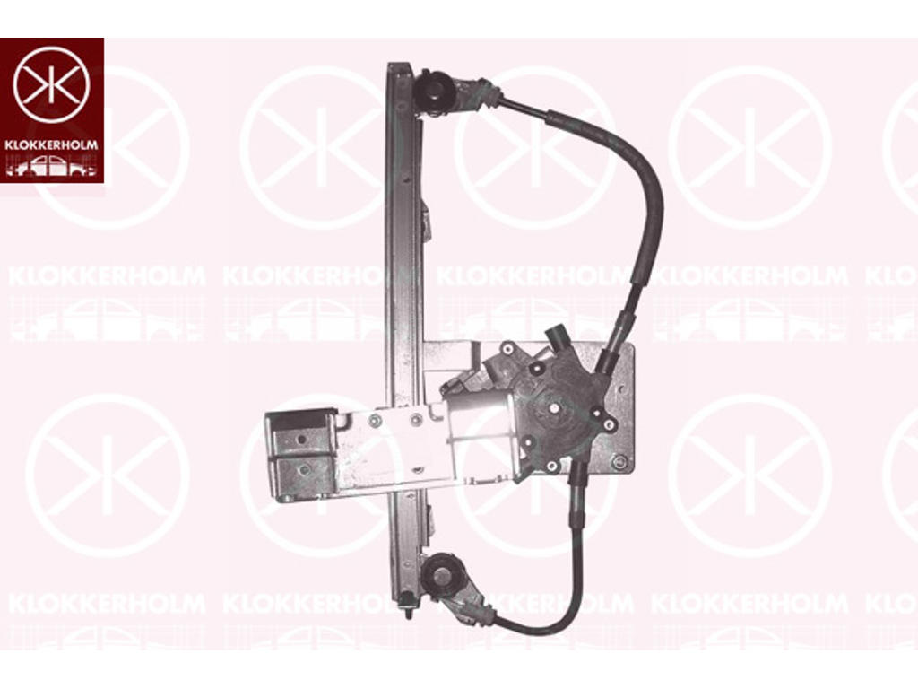 Window Regulator, with electric motor, without comfort function, Electric, Left Rear, Number of pins: 2