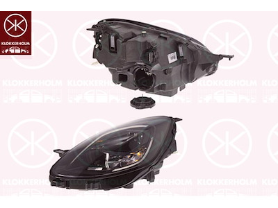 Headlight, Left, Housing Colour: black, LED, with daytime running light (LED), with motor for headlamp levelling, Valeo