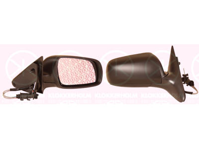 Exterior Mirror, Control: cable pull, Large mirror housing, Convex, Right