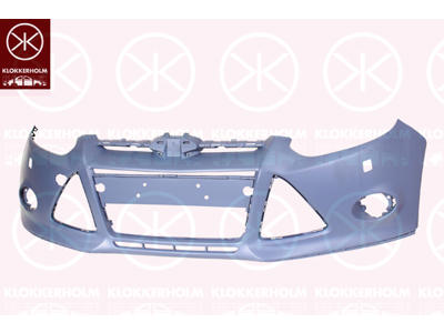Bumper, w/primer, Front, with hole(s) for fog lights, with hole(s) for washer nozzle