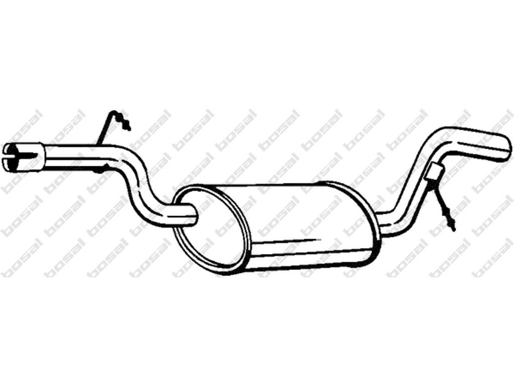 Centre Muffler, See accessories list for additionally required parts:  