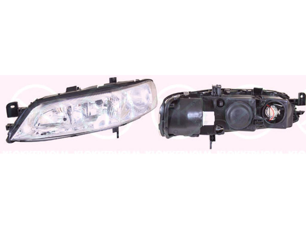 Headlight, H7/H7, for vehicles with headlight levelling, Left, Illuminance [lx]: 20