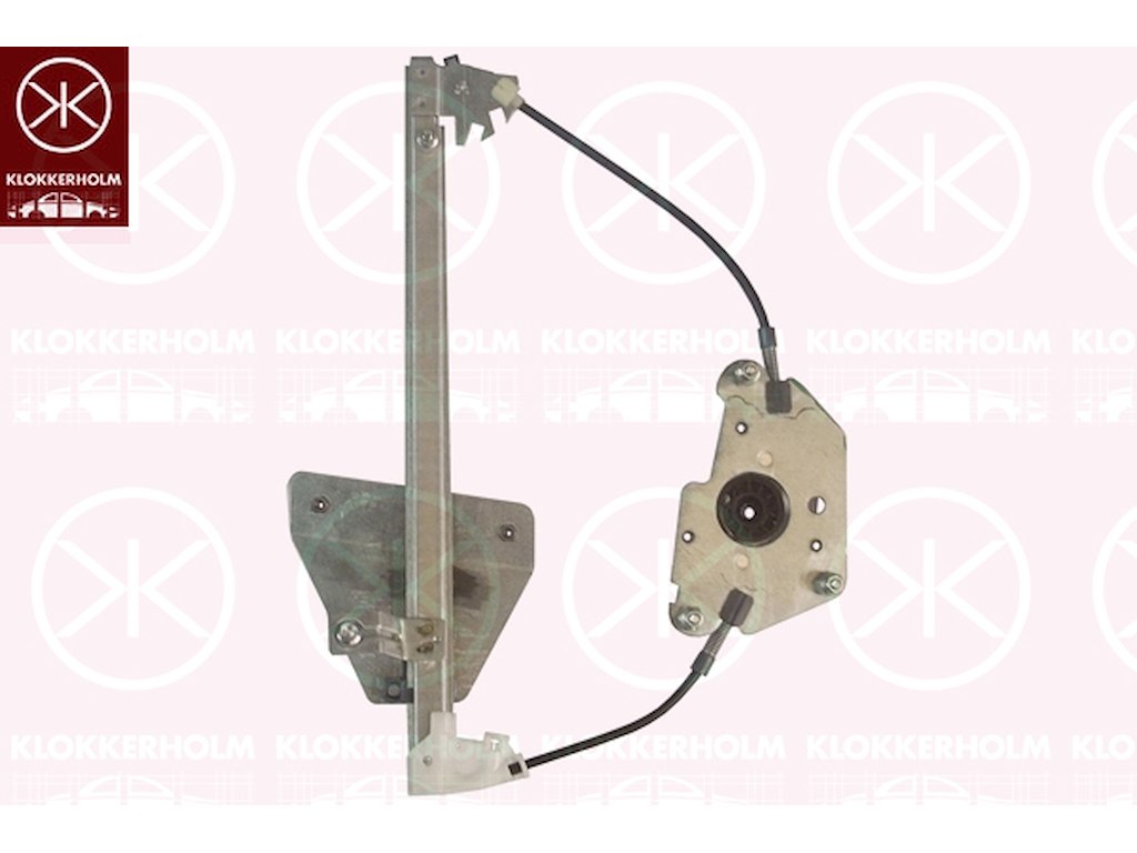 Window Regulator, 4-dr, without electric motor, Electric, Right Rear