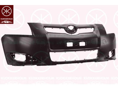 Bumper, Front, Smooth, black