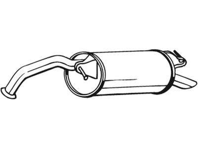 Rear Muffler, See accessories list for additionally required parts:  