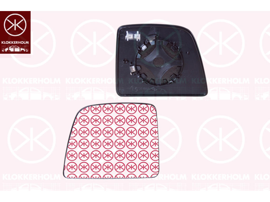 Mirror Glass, exterior mirror, Right, Heatable, Convex