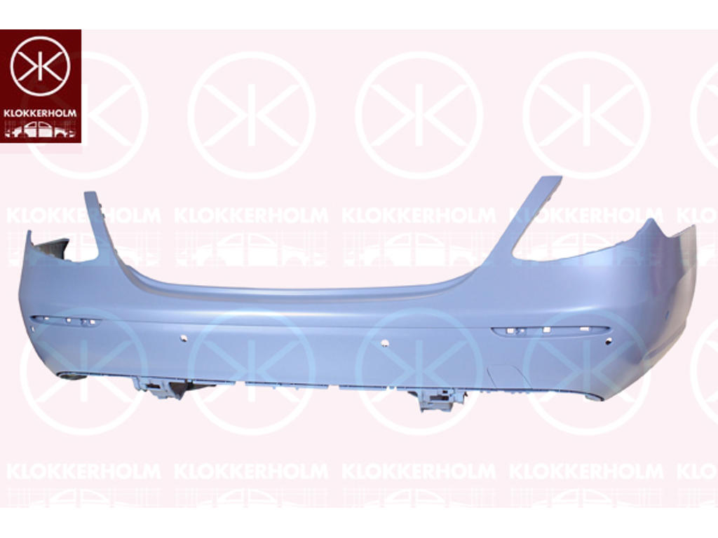 Bumper, w/primer, Rear, with hole(s) for park distance control, Trim Level: ADVANTGARDE