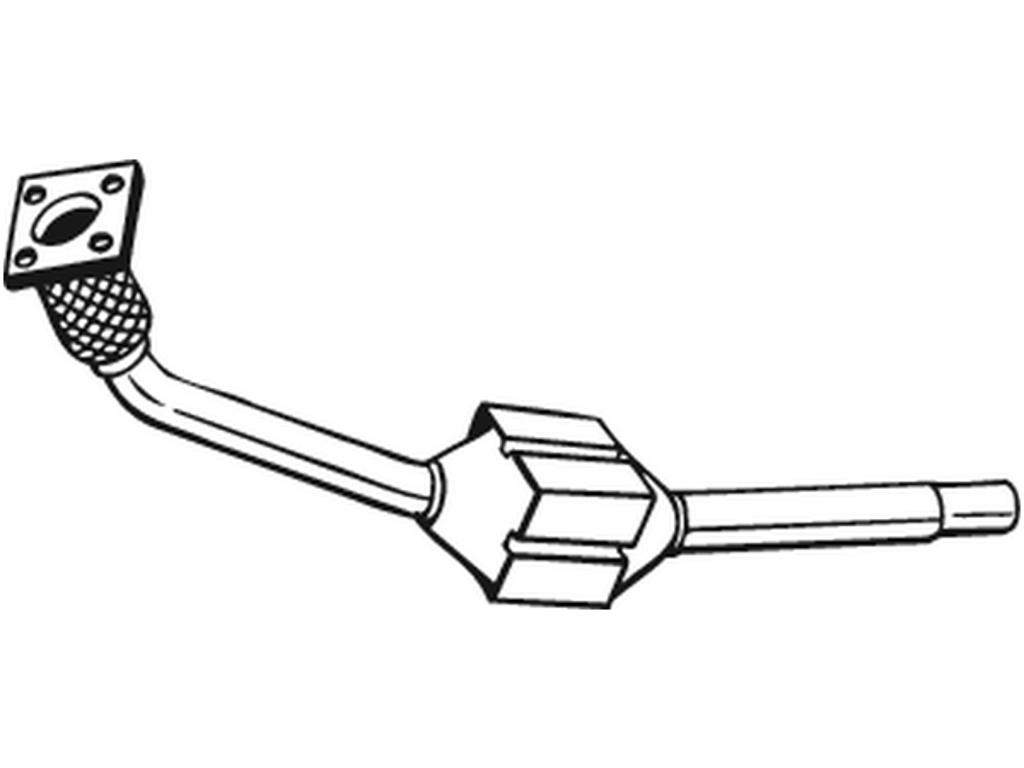 Catalytic Converter, with mounting parts, Emission Standard: Euro 2