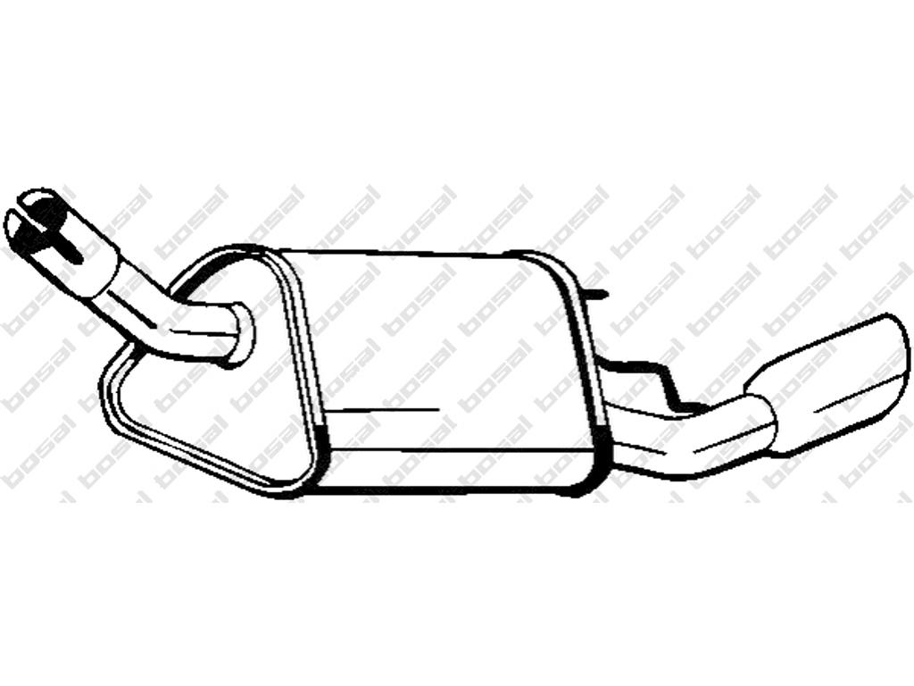 Rear Muffler, See accessories list for additionally required parts:  