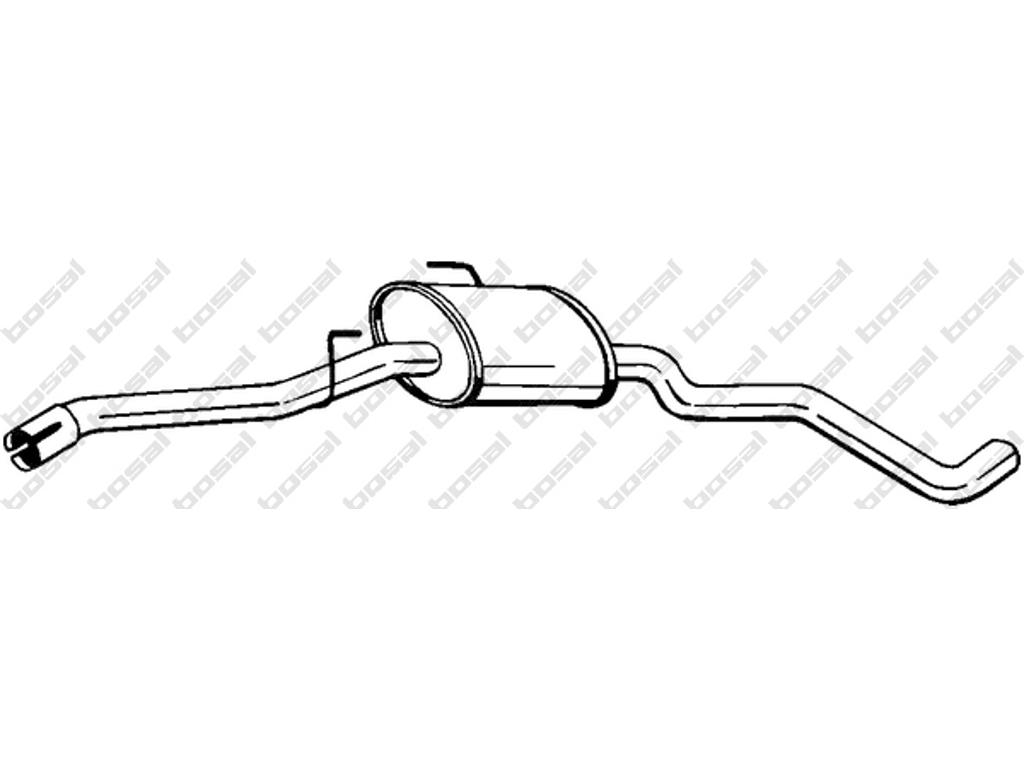 Centre Muffler, See accessories list for additionally required parts:  