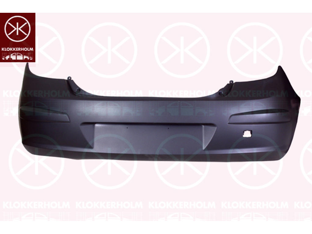 Bumper, Vehicle Production Country: Republic of Korea (South Korea), Rear, without hole(s) for park distance control, w/primer