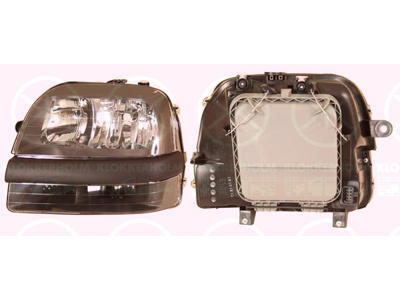 Headlight, H7/H1/H1, for vehicles with headlight levelling, Depo, Left, Illuminance [lx]: 25
