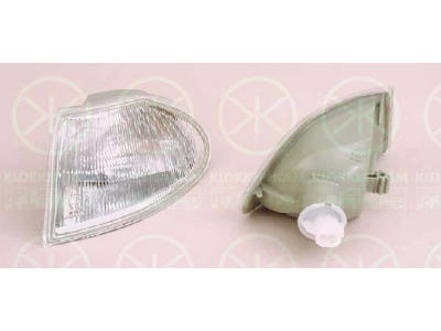 Direction Indicator, with bulb holder, white, Left