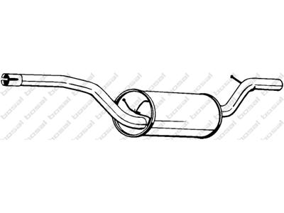 Centre Muffler, See accessories list for additionally required parts:  