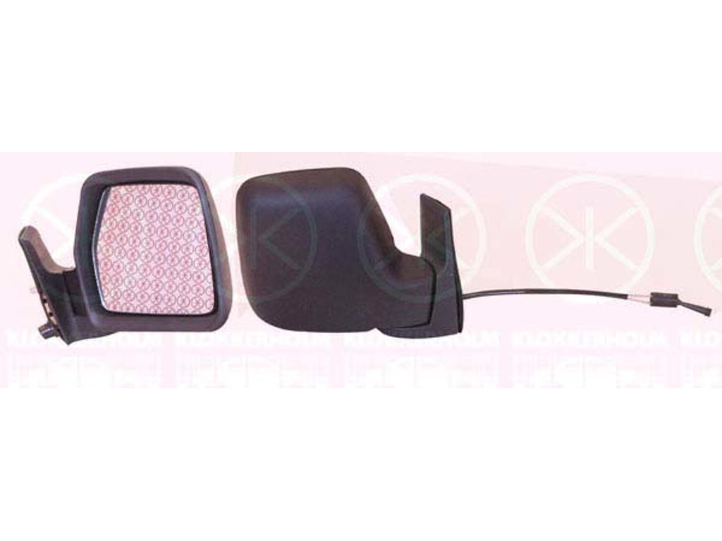 Exterior Mirror, Control: cable pull, Convex, Right