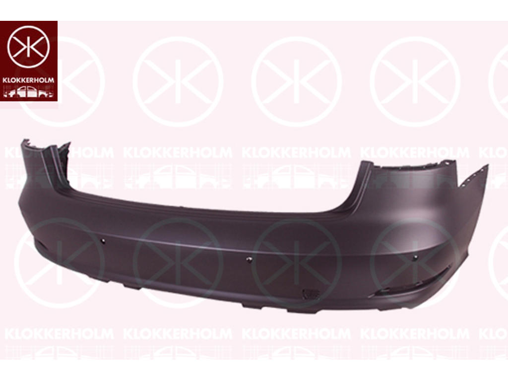 Bumper, w/primer, Rear, with hole(s) for park distance control