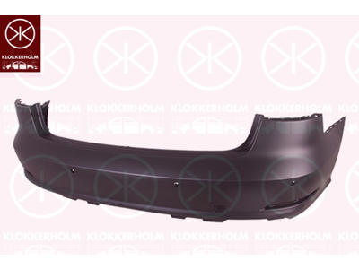 Bumper, w/primer, Rear, with hole(s) for park distance control