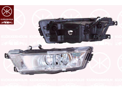 Front Fog Light, H8, Left Front, Housing Colour: chrome
