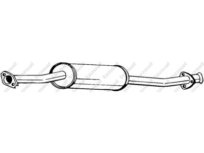 Centre Muffler, See accessories list for additionally required parts:  