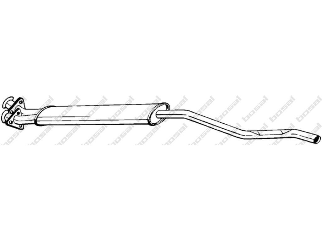 Centre Muffler, See accessories list for additionally required parts:  