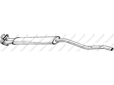 Centre Muffler, See accessories list for additionally required parts:  