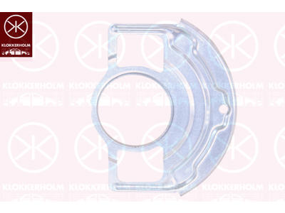 Splash Guard, brake disc, Front Axle, Zinc-coated