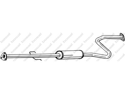 Centre Muffler, See accessories list for additionally required parts:  