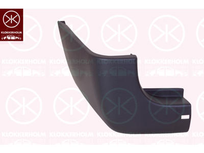 Bumper, dark grey, Left Rear