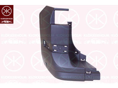 Bumper, black, Left Rear, Corner Panel