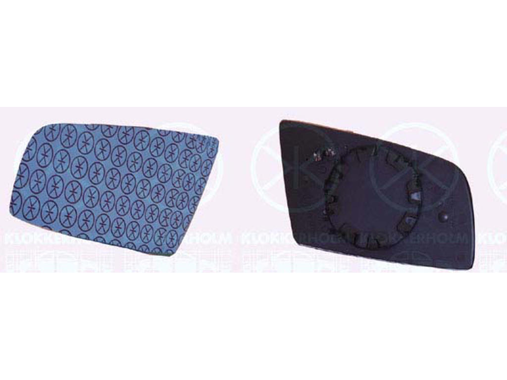 Mirror Glass, exterior mirror, Right, Heatable, Aspherical, Number of pins: 2