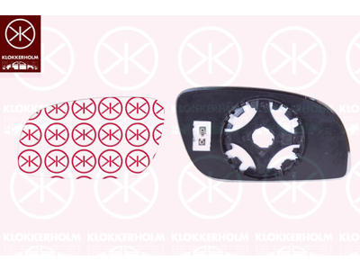 Mirror Glass, exterior mirror, Aspherical, Heatable, Left