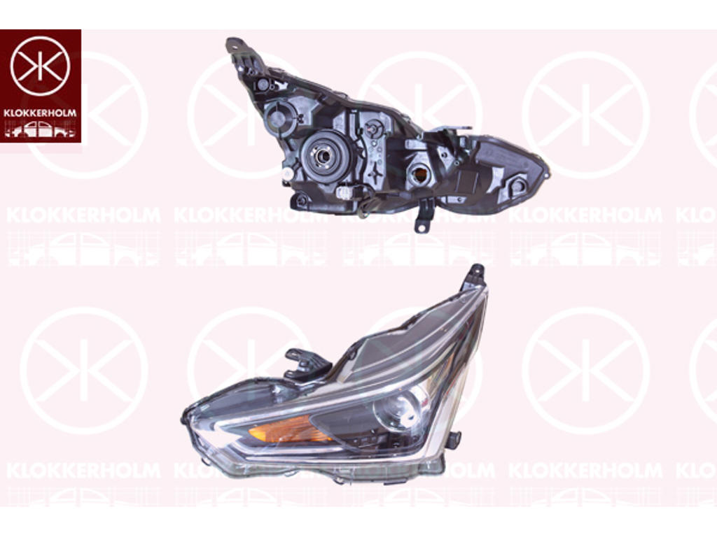 Headlight, Left, HIR2, P21W, with daytime running light (LED), without motor for headlamp levelling