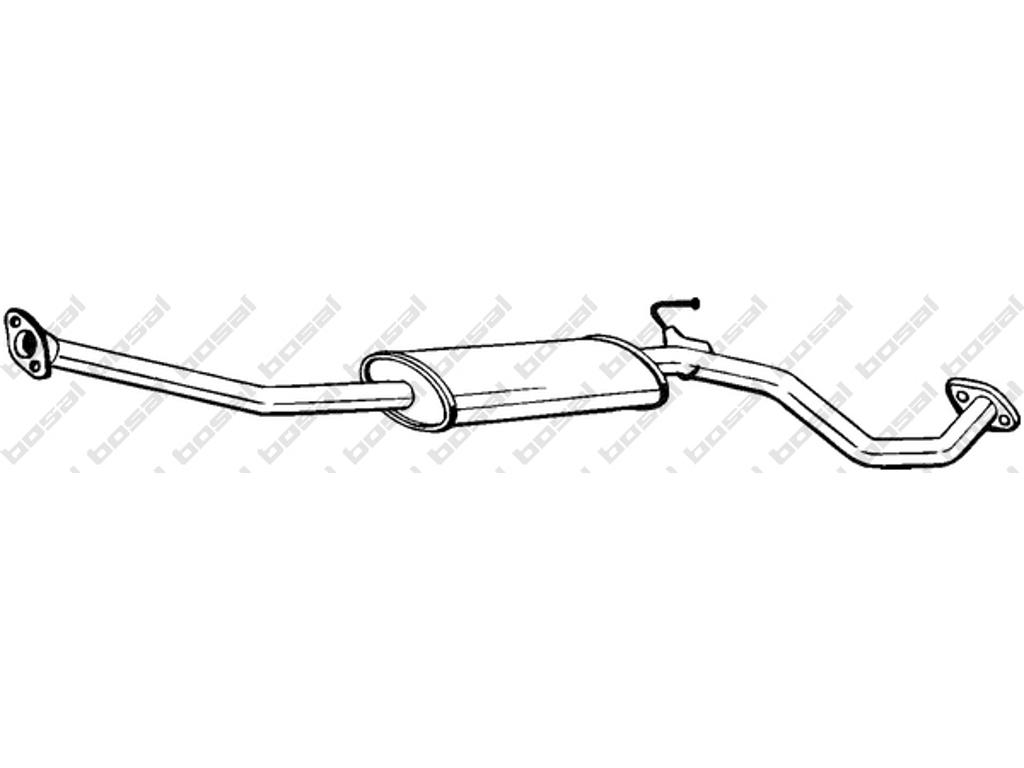 Centre Muffler, See accessories list for additionally required parts:  