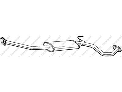Centre Muffler, See accessories list for additionally required parts:  