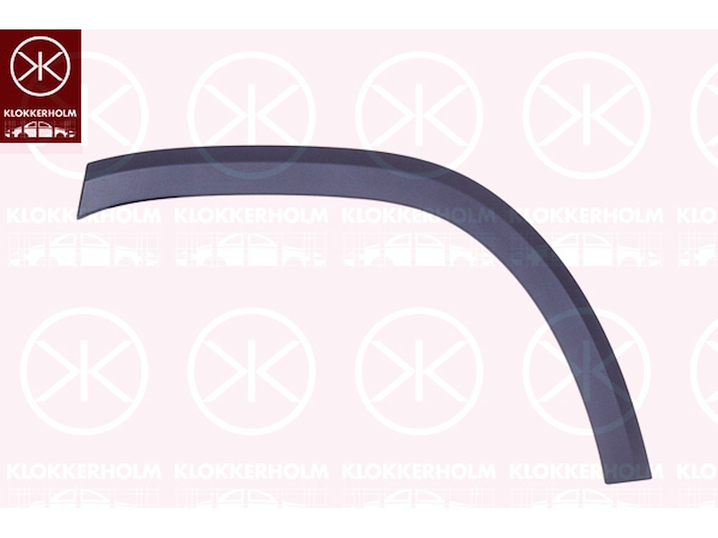 Flänsning, skärm, plast, vänster bak, bakdel, svart