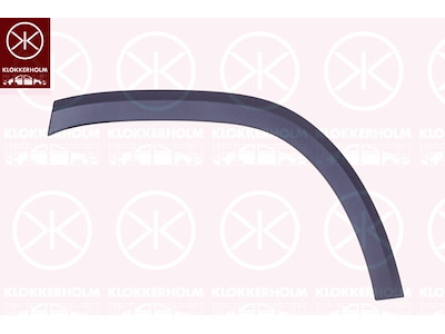 Flänsning, skärm, plast, vänster bak, bakdel, svart