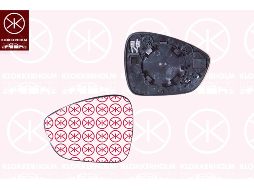 Mirror Glass, exterior mirror, Left, Heatable, Convex, for vehicles without lane changing assist, OE-TYPE