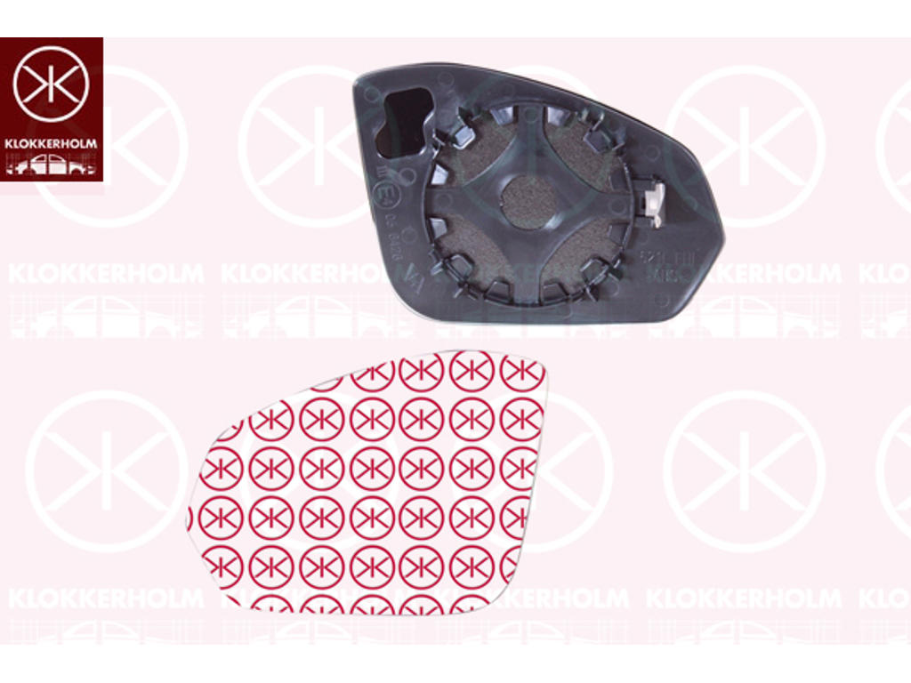 Mirror Glass, exterior mirror, OE-type, Convex, Left