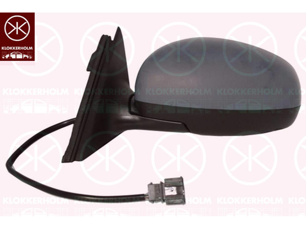 Exterior Mirror, w/primer, for electric mirror adjustment, Convex, Heatable, Right